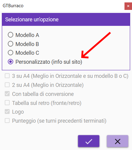 GTBurraco - Score personalizzato